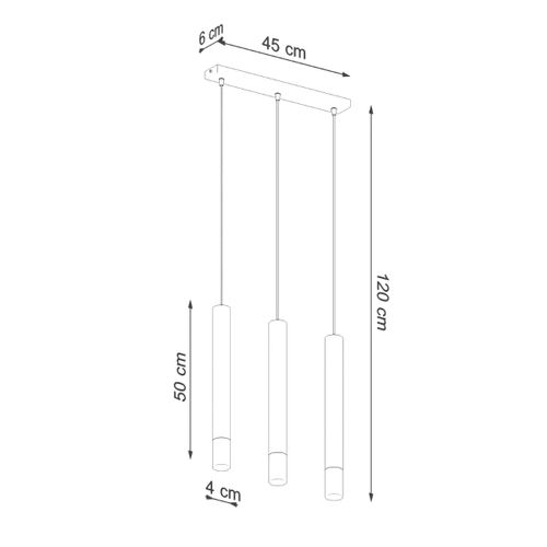 Lampa wisząca WEZYR 3 biała na Arena.pl
