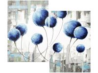 80CM 70CM 2 ELEME OBRAZ RAMA ABSTRAKCYJNE DMUCHAWCE DRUK ŚCIENNY PŁÓTNO