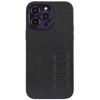 Audi Synthetic Leather iPhone 14 Pro Max 6.7" czarny/black hardcase
