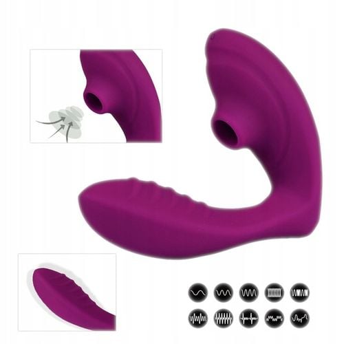 WIBRATOR SSĄCY, MASAŻER MOTYLEK Z PENISEM, STYMULATOR ŁECHTACZKI na Arena.pl