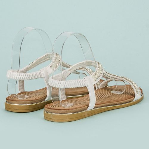 Białe sandały płaskie r.41 na Arena.pl