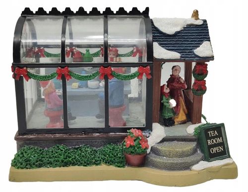 Zimowe miasteczko Ozdoba świąteczna zimowa wioska Herbaciarnia + LED na Arena.pl