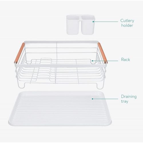 Suszarka do naczyń, ociekacz z tacką 43 x 30,5 x 14cm biały SU05B na Arena.pl