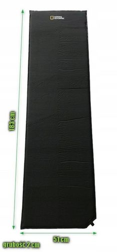 Mata samopompująca National Geographic czarna karimata turystyczna 183 x51 na Arena.pl