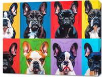 Obraz 90x70cm Buldogi Francuskie