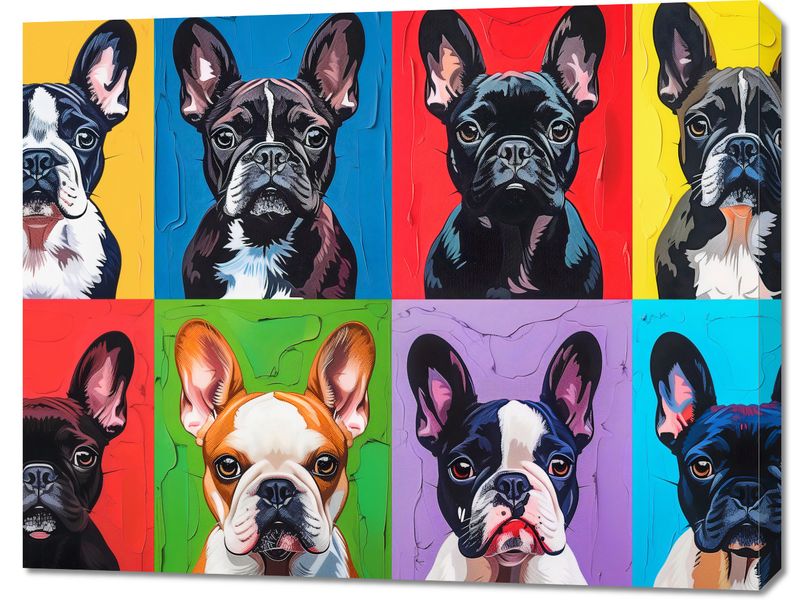 Obraz 90x70cm Buldogi Francuskie zdjęcie 1