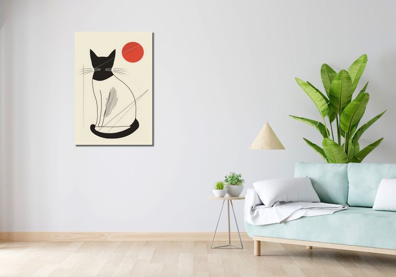 Obraz 60x90cm Czerwony Krąg zdjęcie 2