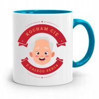 Kubek Błękitny Dzień Dziadka Kocham Cię Z Nadrukiem Ze Zdjęciem