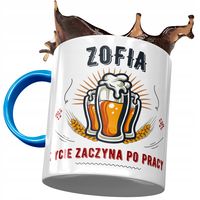 Kubek Błękitny Dla Zofii Zosi Koleżanki Na Prezent Z Nadrukiem Ze Zdjęciem