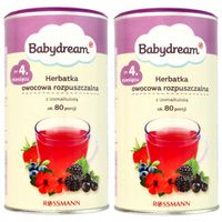 ZESTAW 2 SZTUK BABYDREAM HERBATKA ROZPUSZCZALNA OWOCOWA 190 G
