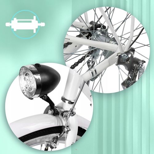 ROWER MIEJSKI DAMSKI 28'' DAMKA WIKLINOWY KOSZYK KOSZ 6 PRZERZUTKI SHIMANO na Arena.pl