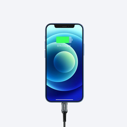 kabel przewód mfi do iphone usb - lightning 2.4a 1.2m czarny na Arena.pl