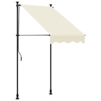 Markiza zwijana, kremowa, 100x150 cm, tkanina i stal