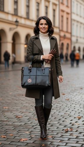 Torebka Damska do pracy SHOPPER MONNARI NA RAMIĘ Aktówka Czarna Premium na Arena.pl