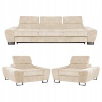Zestaw mebli wypoczynkowych salonu Savio Sofa 3os fotele beż