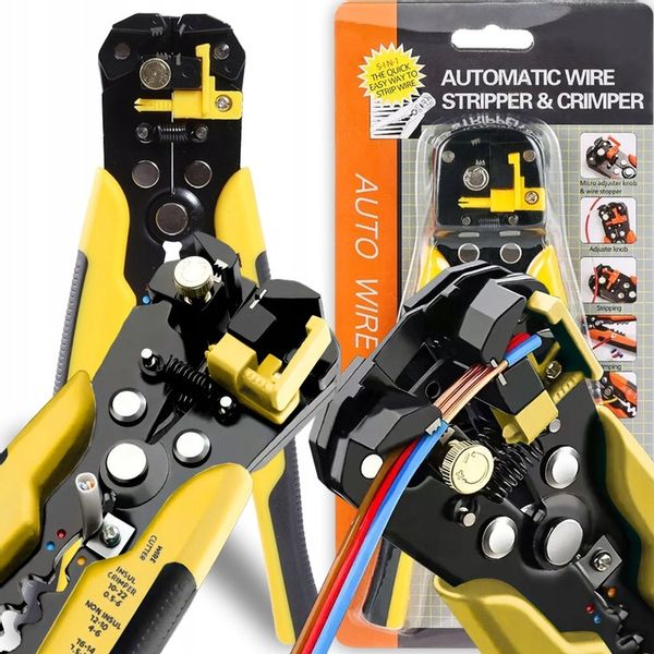 AUTOMATYCZNE SZCZYPCE DO ŚCIĄGANIA IZOLACJI ZACISKARKA KABLI PRZEWODÓW zdjęcie 1