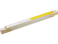 MIARA DREWNIANA SKŁADANA BIAŁO-ŻÓŁTA 1M - T 26C005