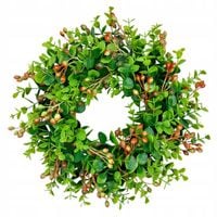 WIANEK NA DRZWI JESIENNY BUKSZPANOWY STROIK WIENIEC NA GRÓB CMENTARZ