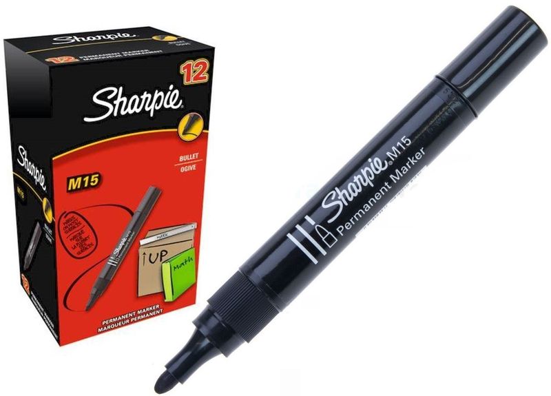 marker sharpie permanent m15 czarny ok (12) 2117 zdjęcie 1