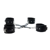 black hogtie with comfy wrist and ankle cuffs