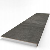 Stopnica gres grafit/antracyt z kapinosem,płytka schodowa bez nacięć 120x30