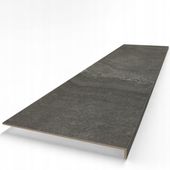 Stopnica gres grafit/antracyt z kapinosem,płytka schodowa bez nacięć 120x30