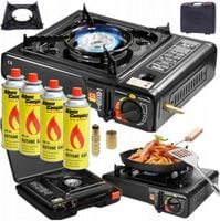 KUCHENKA GAZOWA NA KARTUSZE TURYSTYCZNA 2w1 Z WALIZKĄ + 4 KARTUSZE GAZOWE