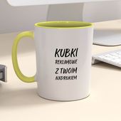 Firmowy kubek reklamowy - CLASSIC z kolorowym wnętrzem i uszkiem - 12 szt.