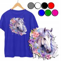 KOSZULKA DZIECIĘCA T-SHIRT Z NADRUKIEM - KOŃ KONIE KONIK - M 134-140