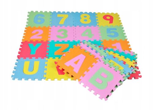 DUŻE PUZZLE EDUKACYJNE PIANKOWE DLA DZIECI CYFRY I LITERY MATA 36 ELEMENTÓW na Arena.pl