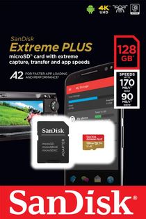 Karta pamięci SanDisk Extreme Plus Micro 128GB SDSQXBZ-128G-GN6MA