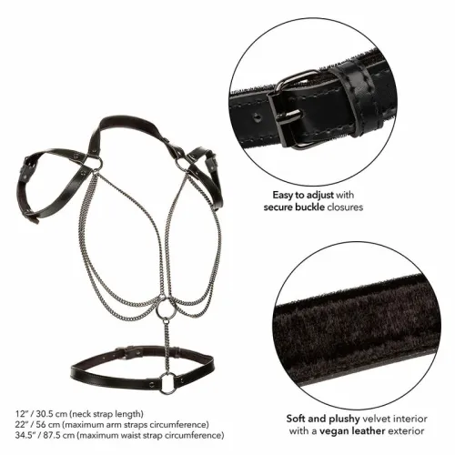 calexotics euphoria halter uprząż multichain premium vegan leather na Arena.pl