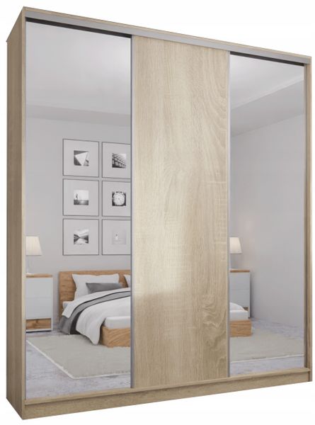 SZAFA PRZESUWNA 160 x 250 3D MAX SONOMA + 2 LUSTRA zdjęcie 1