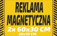 MAGNES Reklama magnetyczna na samochód 2xBOK+TYŁ