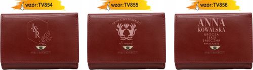 Portfel damski skórzany z GRAWEREM prezent na walentynki Z INICJAŁAMI na Arena.pl