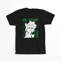 Koszulka Czarna Dr. Stone - WYBIERZ KOLOR KOSZULKI I FASON Damska 2XL