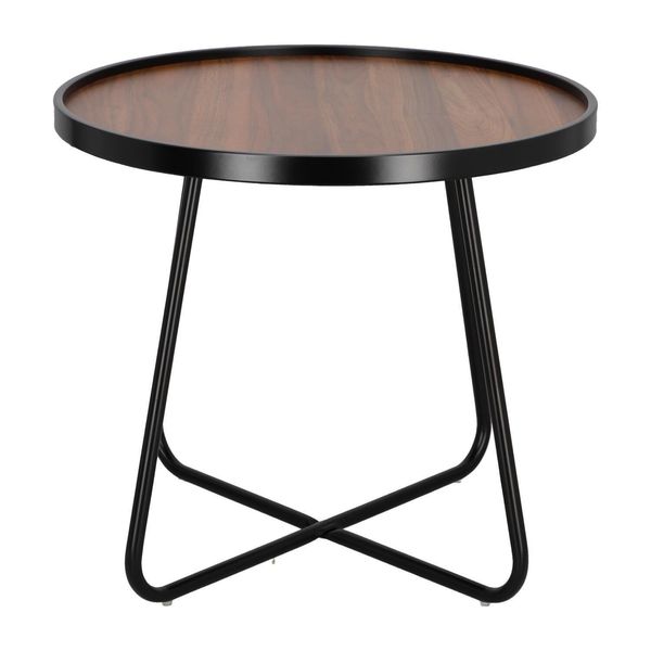 Stolik Tamsai 60cm orzech/ czarny zdjęcie 1