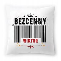 Poduszka Dla Wiktora Na Urodziny Ze Zdjęciem Na Prezent Biała 40X40 Cm