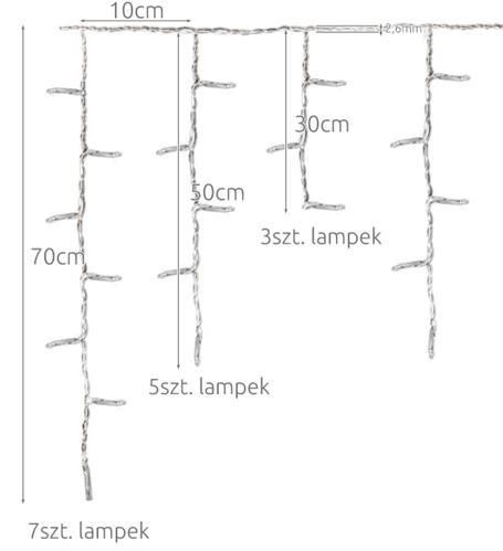 Lampki 200 LED 30V sople - multicolor na Arena.pl