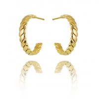 Kolczyki ze stali szlachetnej pozłacanej 14k złotem KST2932