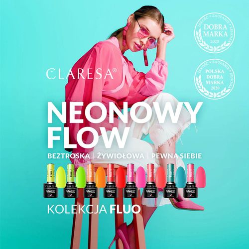 CLARESA lakier hybrydowy FLUO 3 -5g na Arena.pl