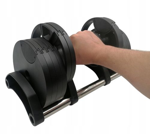 HANTEL REGULOWANY 2-20kg CIĘŻAREK SZTANGA GRYF HANTLA REGULACJĄ OBCIĄŻENIA na Arena.pl