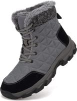Śniegowce Unisex Buty Zimowe Wodoodporne Futrzane Trekkingowe Szare 46