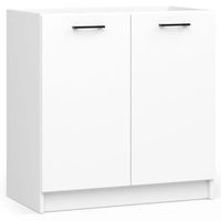 Szafka pod zlewozmywak, KLARA, 80x46x82 cm, biel, mat | TYLETEGOTU