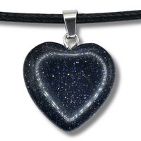 WISIOREK serce, kamień, Blue Sand Stone ,NOC KAIRU, zawieszka , talizman
