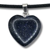 WISIOREK serce, kamień, Blue Sand Stone ,NOC KAIRU, zawieszka , talizman
