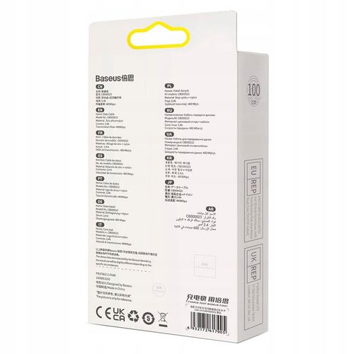 Kabel USB do Lightning Baseus Glimmer, 2.4A, 1m (c na Arena.pl