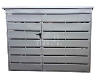 Wiata śmietnikowa spad tył 2,4x1,2m Srebrny Schowek ogrodowy TS585