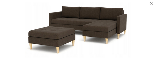 Narożnik Oslo + pufa  -  brązowy na Arena.pl