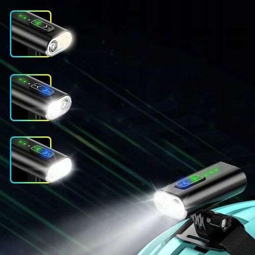 Mocna Lampka ROWEROWA Światło LED przód tył latarka 2600mAh ROWER ZESTAW na Arena.pl